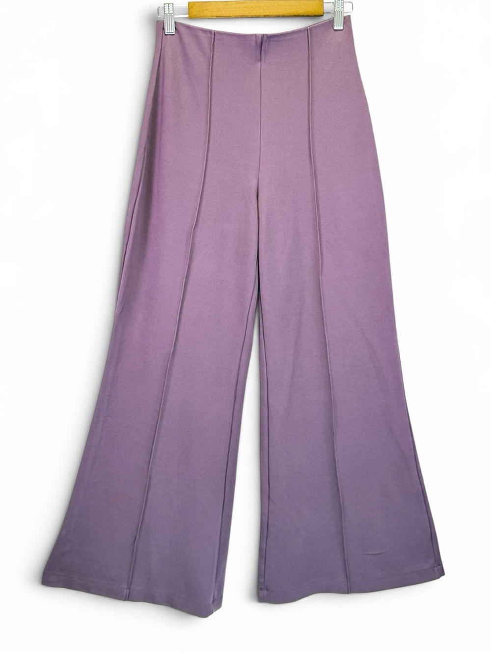 Quince Women’s Purple Ultra-Stretch Ponte Super Wide Leg Pant Size S